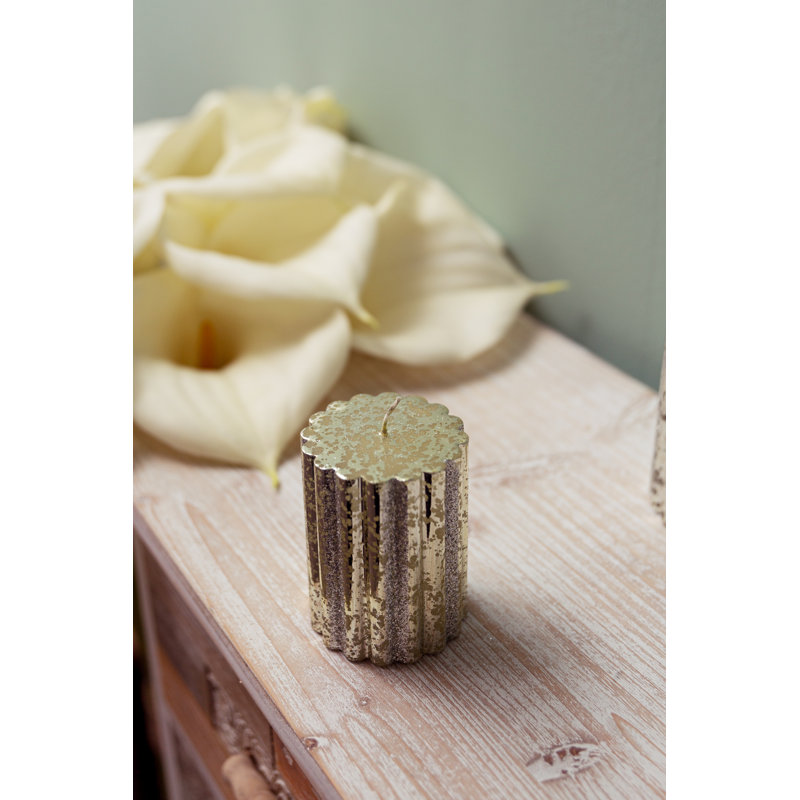 Unscented Pillar Candle, 10cm H x 8cm W x 8cm D