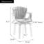 Chaises de salle à manger pivotantes rembourrées en polyuréthane, chaises d'appoint de cuisine de style moderne Mid-Century avec accoudoirs-114222717
