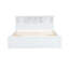 Spacious King Size Wood Bed In White With And Multi Options Platform Ample Storage Charging - Stylish-2032994934