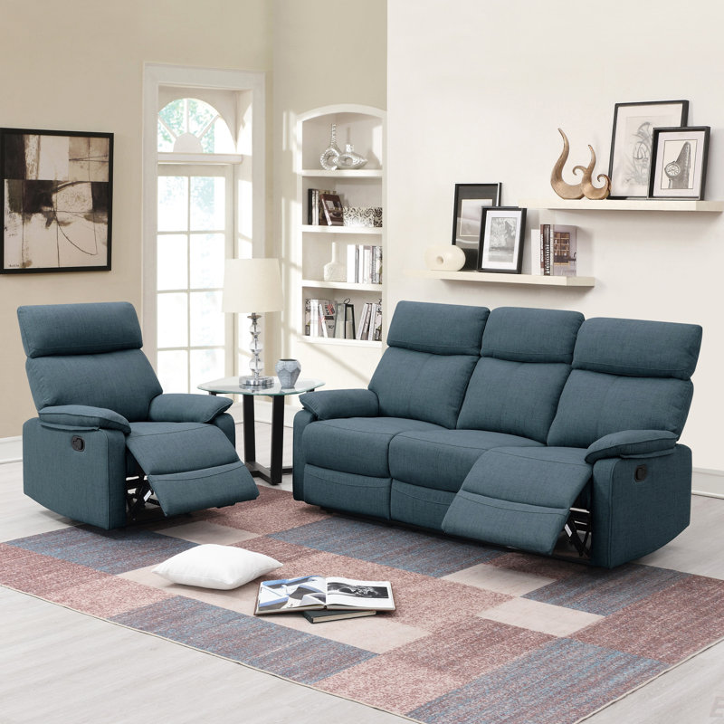 Fauteuil inclinable en tissu Burlap, Bleu très foncé