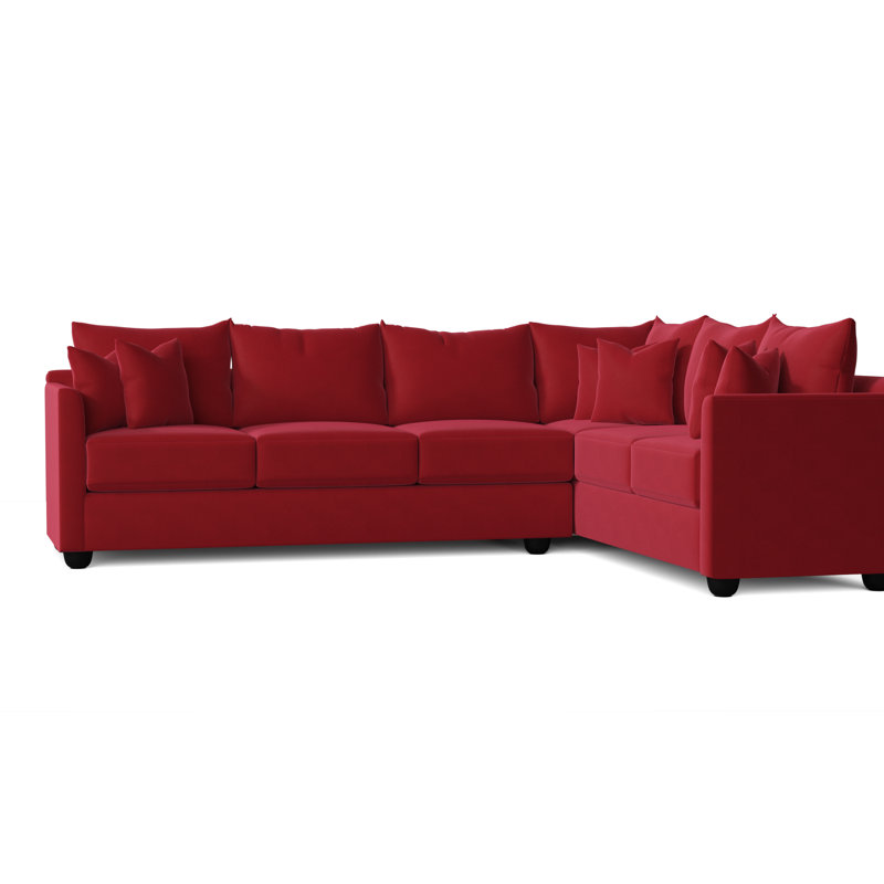Cecelia Upholstered Sectional, Right Hand Facing, Bayou Flame Canvas