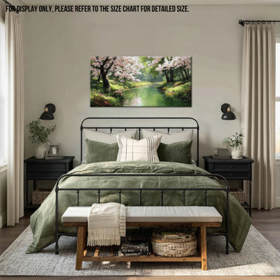 Fitzsimmons, art floral de cerisier sur toile, art de paysage horizontal pour salon, 12 x 14 pouces