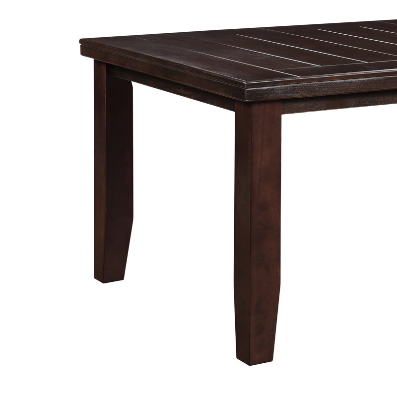 Table de salle à manger rectangulaire en cerisier avec des pieds élégants et fuselés - peut accueillir 6, 30 po x 42 po x 66 pieds de style contemporain