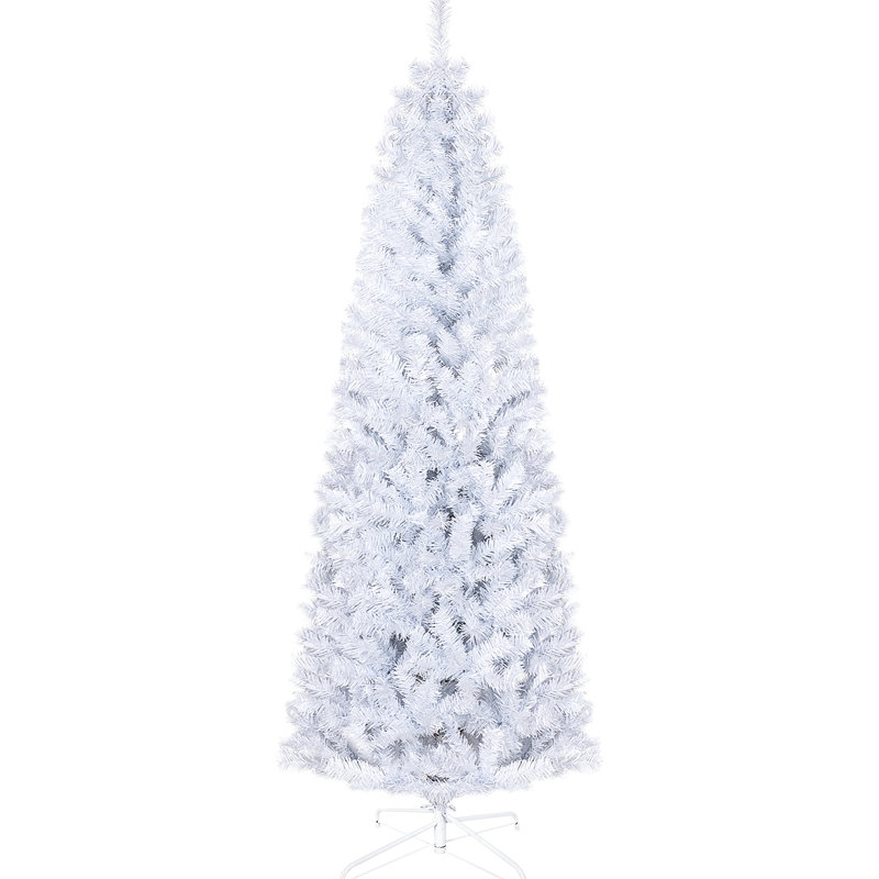 Arbre de Noël artificiel 6 pi, mince avec 618 pointes, branche blanche ambiance réaliste