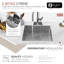 Stylish Citrine Undermount 23" Single Bowl Stainless Steel Kitchen Sink S-307XG-100677881