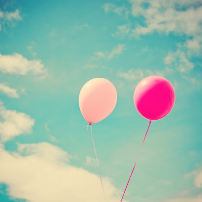 Colourful Pastel Balloons - Wrapped Canvas Print