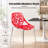 Hadda Stackable Dining Chair with Floral Cutout Back and Stainless Steel Legs – Modern Metal Side Chair for Kitchen, Dining Room, or Restaurant-434286753