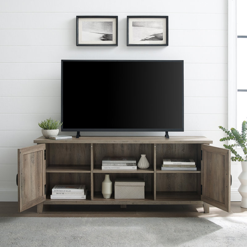 Oropeza 58" 2-Door TV Stand for TVs up to 65", Gray Wash