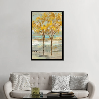 «Golden Tree and Fog II», reproduction d'impression sur toile tendue