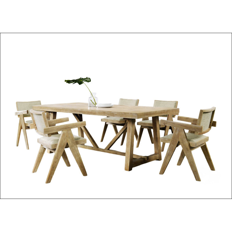 Oak Finish Dining Table