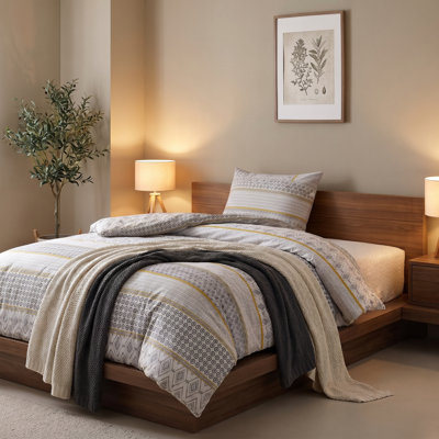 Cotton Geometric Duvet Cover