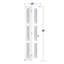 3-Lite Frosted Glass and Solid Manufactured Wood Bi-Fold Doors with Hardware Kit-100351406