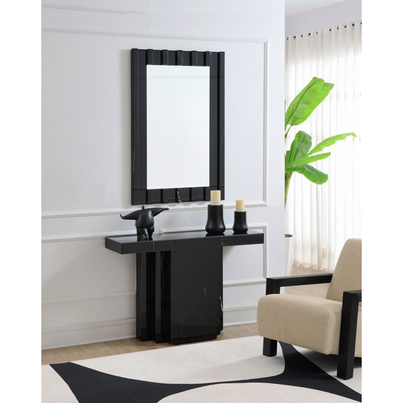Console Gederts, finition miroir noir AC03870