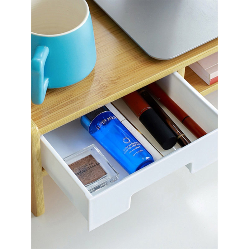 Support pour écran d'ordinateur de bureau avec rangement