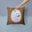 Coussin intérieur/extérieur brun carré samoyède
