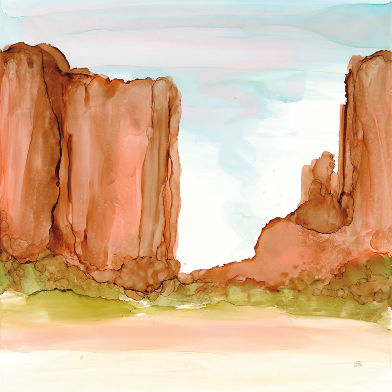 Paysage désertique VI, H 36 po x l 36 po