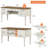 56" Spacious Vanity Desk With 5 Drawers, Wooden Big Makeup Vanity Table with Charging Station, Rear Cabinet, Open Shelf, White, No Mirror-1614987091