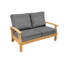Monterey 57.5" Wide Outdoor Teak Loveseat 2 - Seater with Sunbrella Cushions-1178529080
