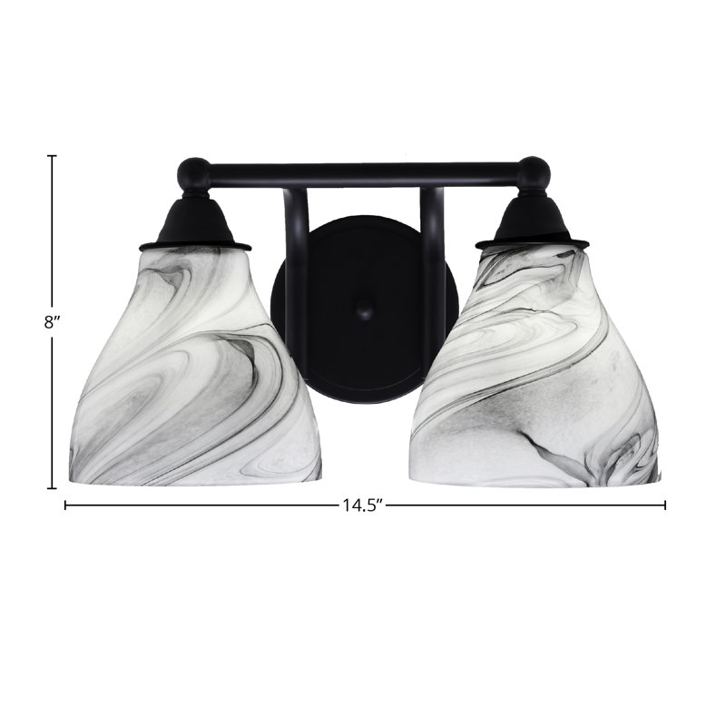 Paramount 2 Light Bath Bar, White/Gray