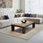 Table basse rétro en bois avec damier-782299978