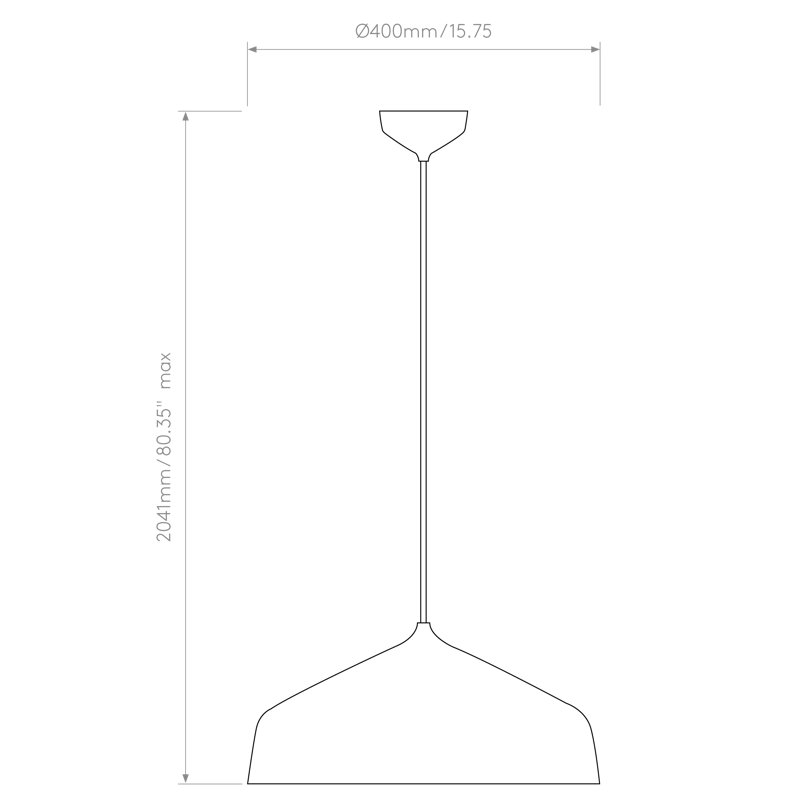 Ginestra 1 - Light Pendant, Matt White, 81.02" H x 11.81" W x 11.81" D