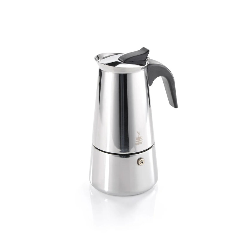 Gefu Emilio Stainless Steel Induction Espresso Maker 4 Cups - Silver