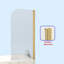 Mahler 1400mm H Pivot Semi-Frameless Tub Door with Clear Glass-1191123577-1191123578-1191123463