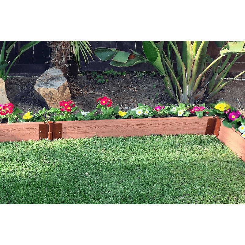 Jardin surélevé en bois manufacturé 16 pi x 0,5 pi