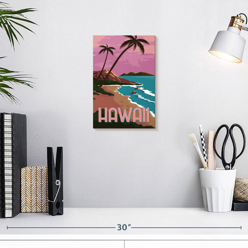 Gillard Hawaii Sunset Poster, 12" H x 8" W