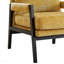 Fauteuil d'appoint rembourré en tissu de style Mid-Century en chenille-130219334
