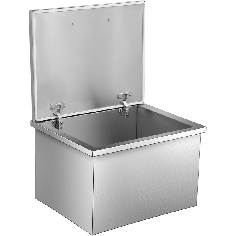 Stainless Steel Drop In Ice Chest, Commercial Ice Bin for Outdoor Kitchen Bar
