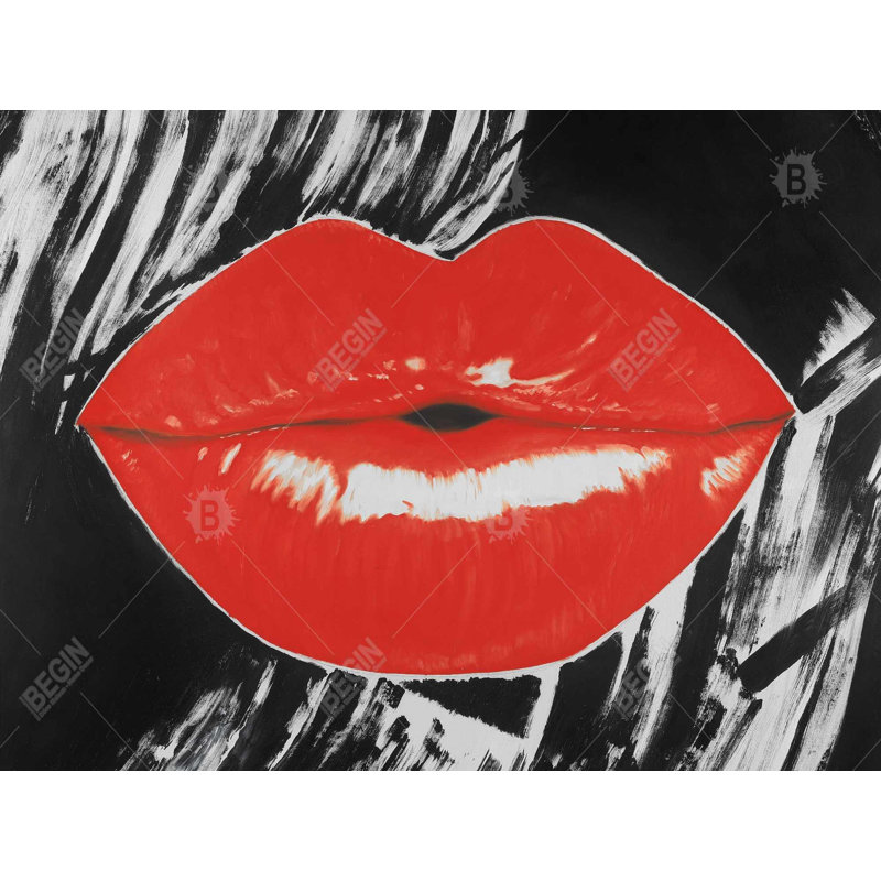 Pouty brillant lèvres - toile rétro Pop Art pour la décoration intérieure