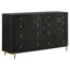 Ensemble de chambre avec grand lit 5 pièces Maxine - noir et gris-97560931-129848048