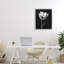 Cadre flottant noir Modern Flower Stark, design par CAD Designs-2077615006-2077615002