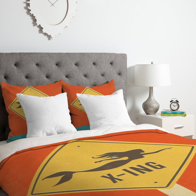 Mermaid X -Ing Duvet Cover Set, King Duvet Cover + 2 King Shams