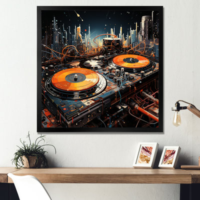 Plateaux vinyle multicolores Melody I - Art mural