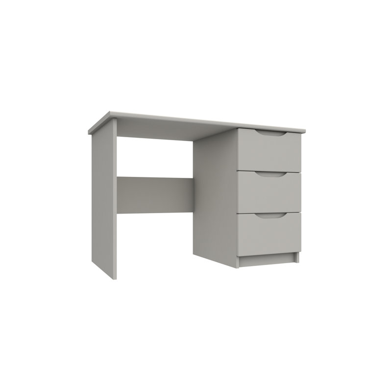 Alianys Writing Desk, Light Grey Gloss