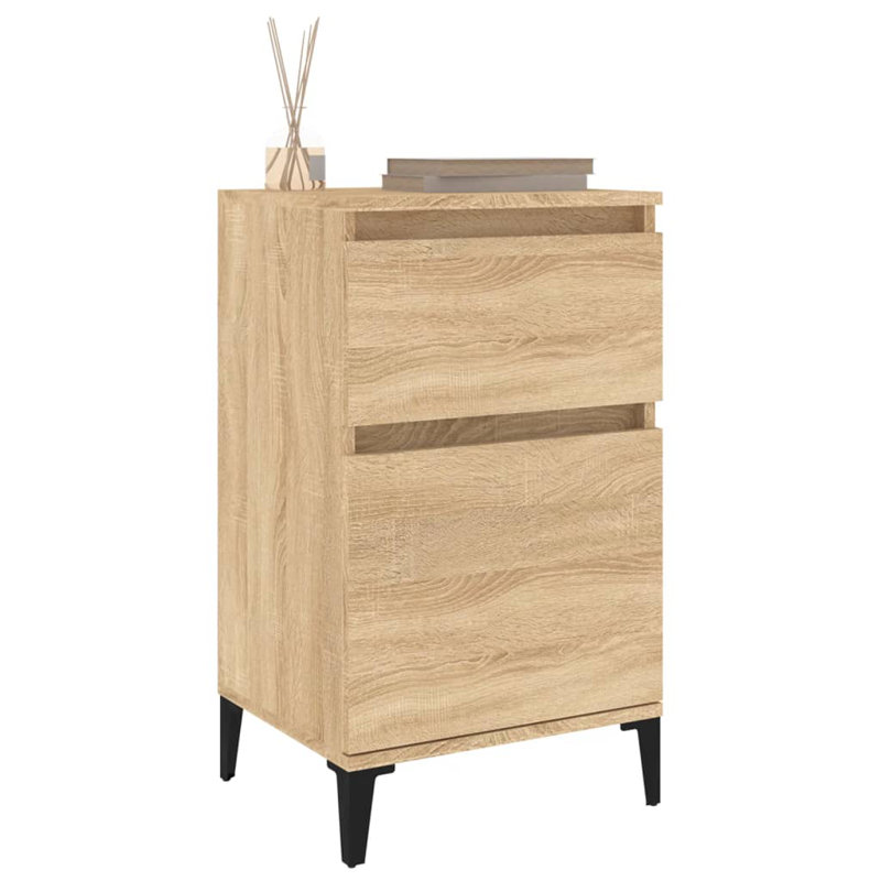 Amedeu 40cm W Bedside Table, Beige, Individual