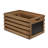 Maelis Set of 3 Brown Wood Crates, Rustic Style Storage Boxes with Chalkboard Panels