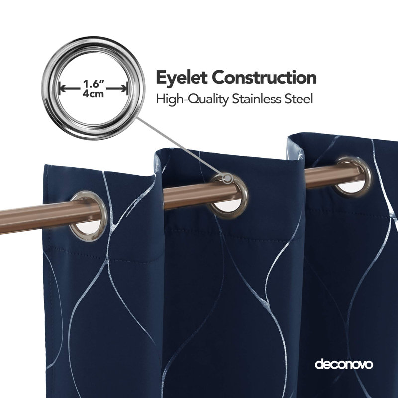 Corvo Blackout Curtain Pair, 55cm Width x 180cm Drop