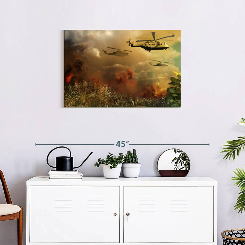 Lelar Helicopter Rescue Fleet, 20" H x 30" W