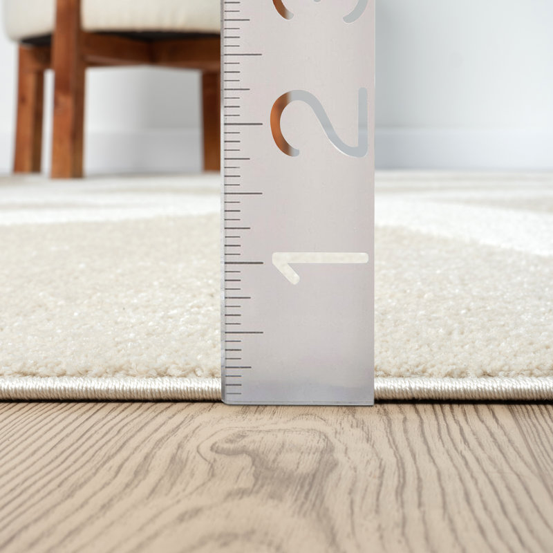 Cream Beige Abstract Modern Area Rug 2' x 3'