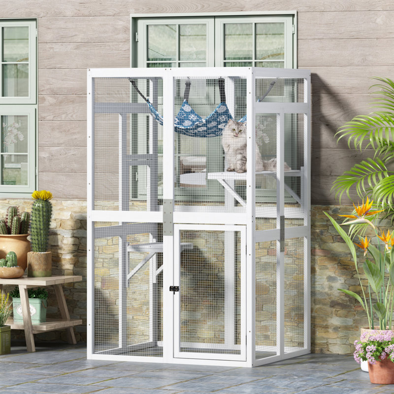 Fenêtre pour chat Catio, Blanc