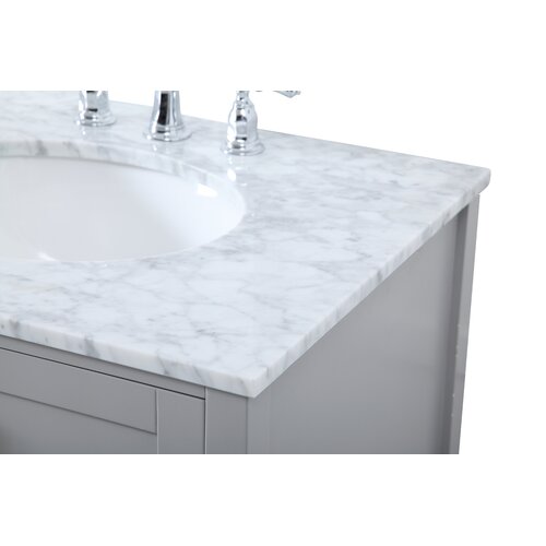 Wade Logan® Bagdai 72'' Free Standing Double Bathroom Vanity with Stone ...
