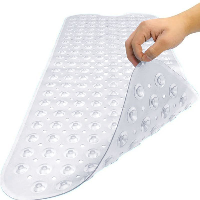 Vinyl Non-Slip Shower Mat, 38cm, Crystal, 70cm