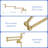 Pot Filler,Wall Mount Commercial Pot Filler Faucet,Brass Material Kitchen Folding Faucet,Coffee Machine Faucet With Stretchable Double Joint Swing Arms,Style A,Brushed Gold-119337417