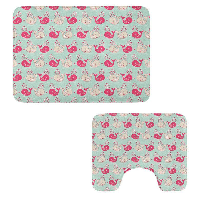 Ensemble de 2 tapis de salle de bain Fun Fun