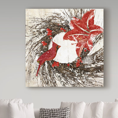 «Cardinal Christmas I» par Jadaya, impression sur toile tendue