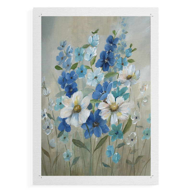 Blue Garden II - Impression sur toile seulement - NON-CADRE