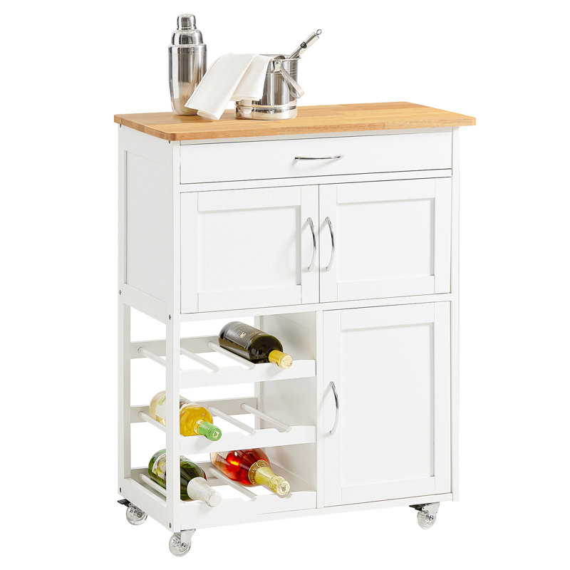Rainer Kitchen Cart, White